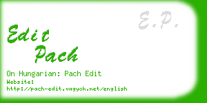 edit pach business card